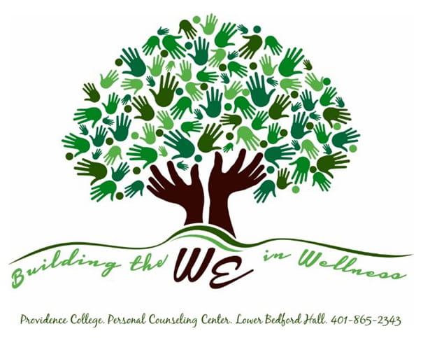 wellness logo tree with handprints