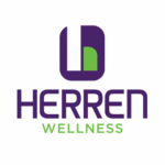 Herren Wellness purple and green logo