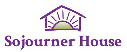 Sojourner House logo showing purple house with rising sun